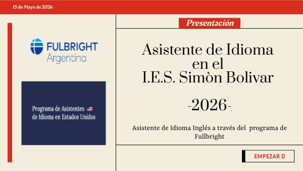 Asistente de Idioma en el I.E.S. Simòn Bolivar -2026- | Genially