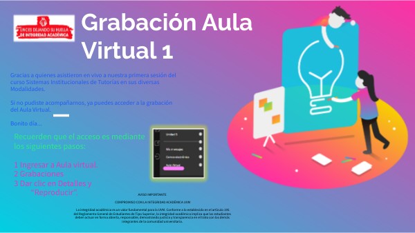 Grabación Aula Virtual 1 | Genially
