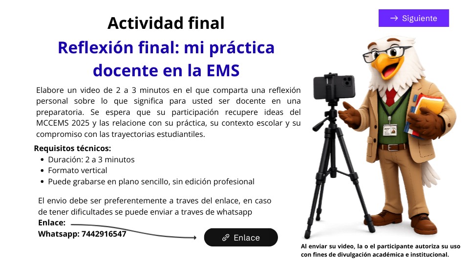 Reflexión final: mi práctica docente en la EMS | Genially