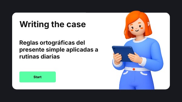 Writing the case | Genially