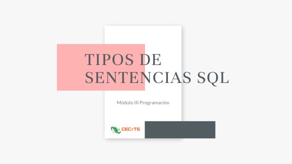 tipos de sentencias sql | Genially