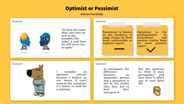Optimist or Pessimist | Genially