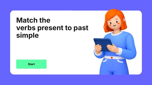 Match the verbs present to past simple | Genially