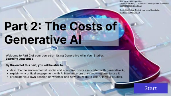 Part 2: The Costs of Generative AI | Genially