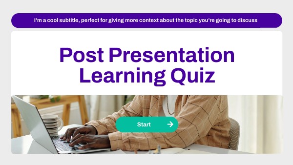 Post Presentation Learning Quiz | Genially