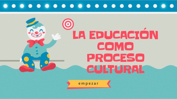 La Educación como Proceso Cultural | Genially