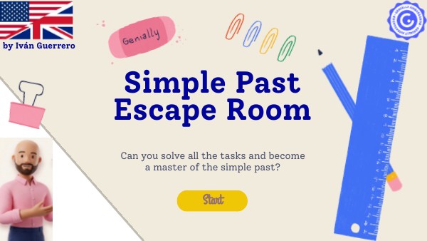 Simple past escape room | Genially