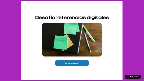 Desafío de referencias | Genially
