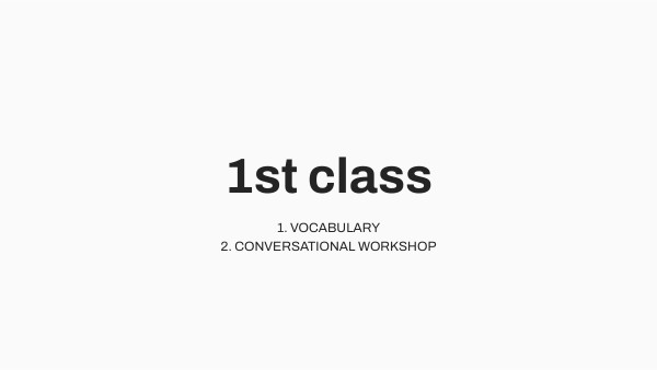1st class | Genially