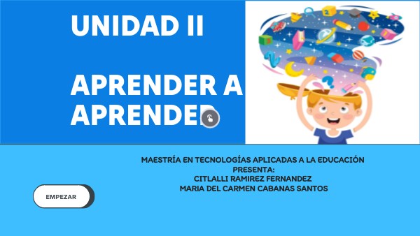 UNIDAD II APRENDER A APRENDER | Genially