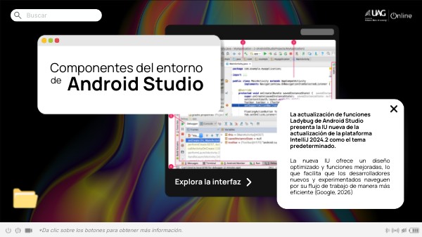 Componentes del entorno de Android Studio | Genially