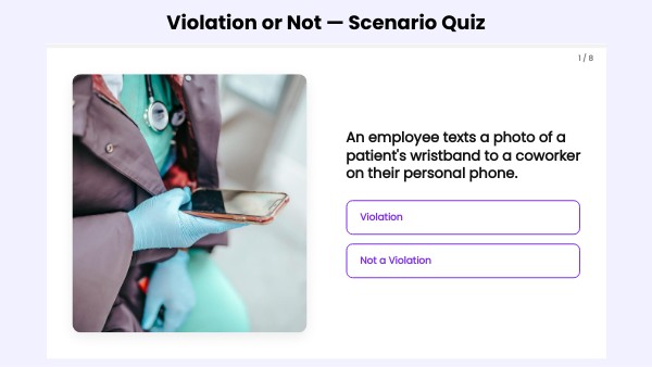 Violation or Not — Scenario Quiz