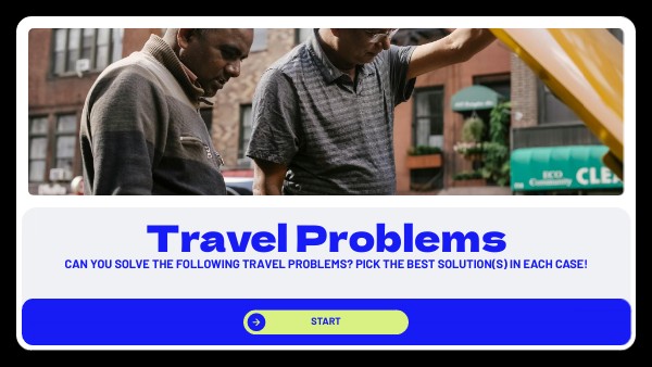 Solve these travel problems! | Genially