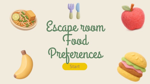 Escape room Food Preferences | Genially
