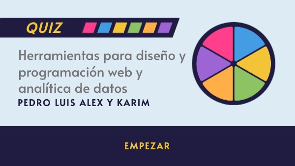Herramientas para diseño y programación web y analítica de datos | Genially