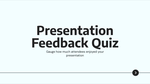 Presentation Feedback Quiz | Genially