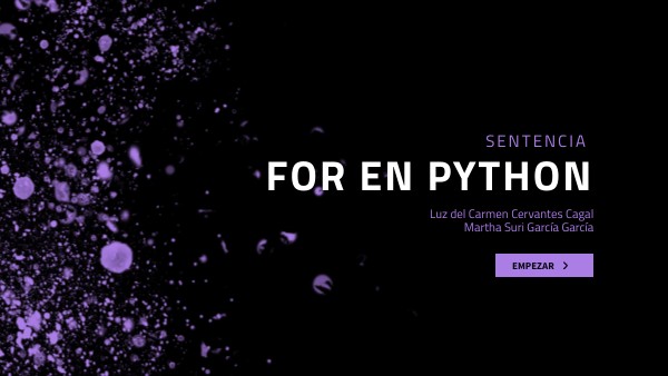For en python | Genially