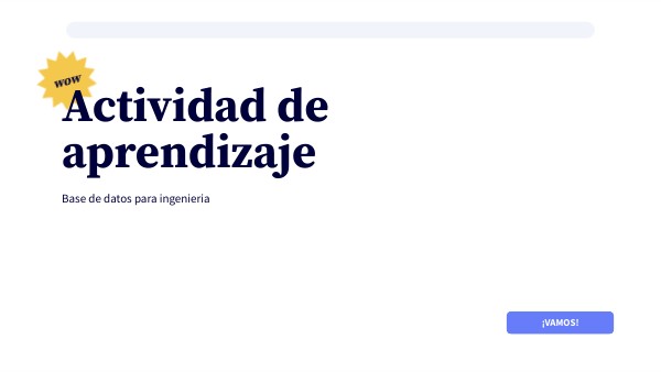 Actividad de aprendizaje | Genially