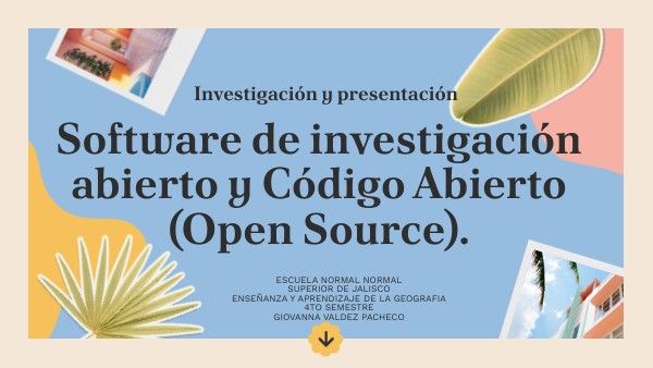 Software de investigación abierto y Código Abierto (Open Source ...