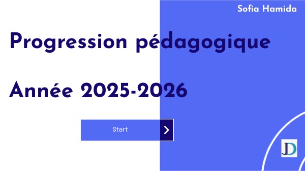 Progression pédagogique Année 2025-2026 | Genially