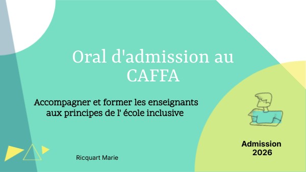 Oral d'admission au CAFFA | Genially
