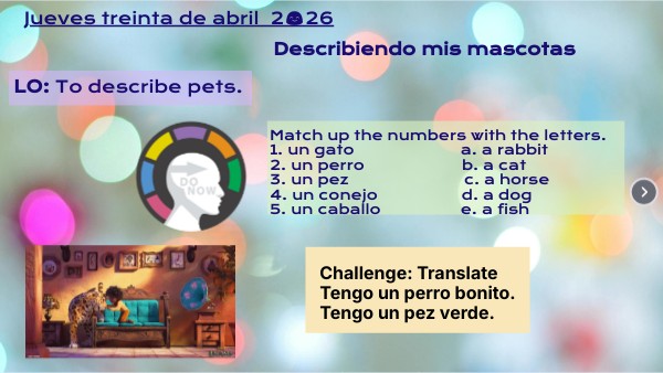 Describing pets 7A | Genially