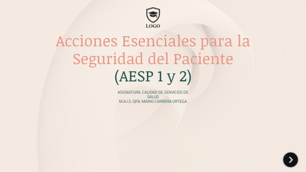 Acciones Esenciales para la Seguridad del Paciente (AESP 1 y 2) | Genially