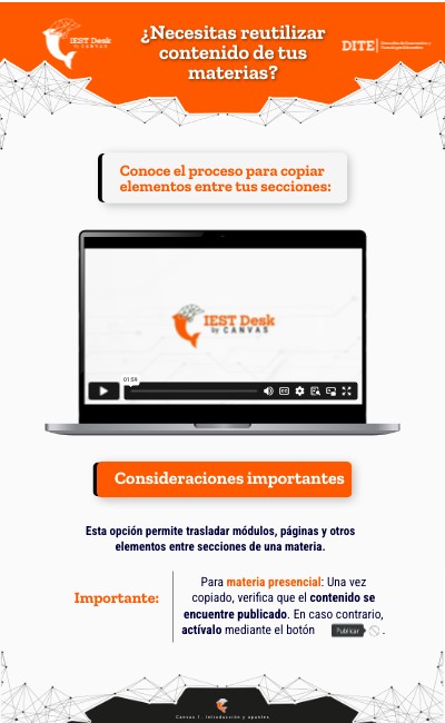 Previsualización de ¿Necesitas reutilizar contenido de tus materias?