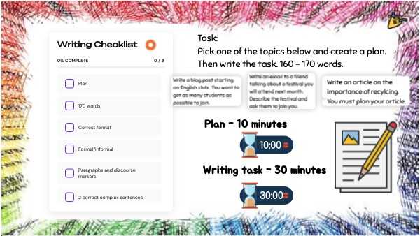L1 Writing Checklist | Genially