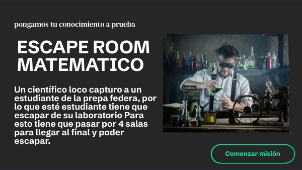 Escape room MATEMATICO | Genially