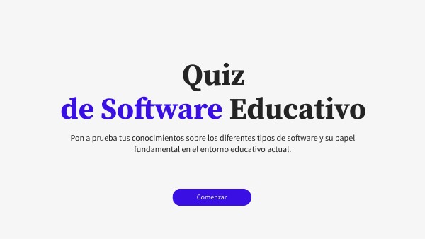Explorando el Software Educativo: Un Quiz Interactivo | Genially