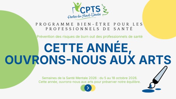 Semaines Santé Mentale 2026 : Ouvrons-nous aux arts | Genially