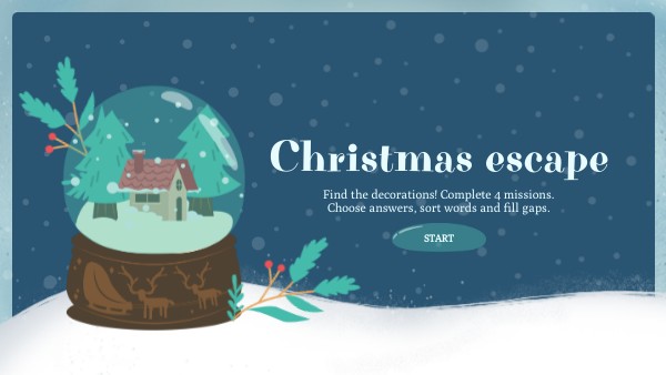 Game preview: Christmas Escape | English A1 | Grades 4–8