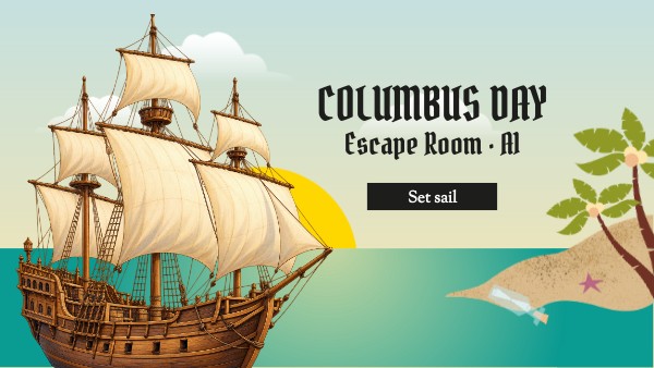 Game preview: Columbus Day – English A1 Escape Room