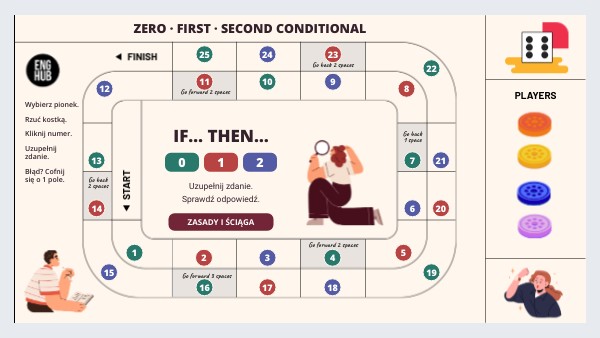 Game preview: Conditionals 0, 1 and 2 | Board Game | 25 Sentences