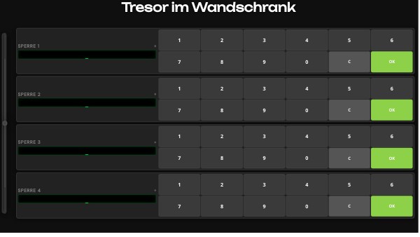 KI-Builder: 4-faches Zahlenschloss
