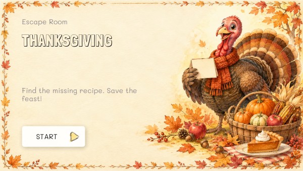 Game preview: Thanksgiving: The Missing Recipe | English | Grades 4–8